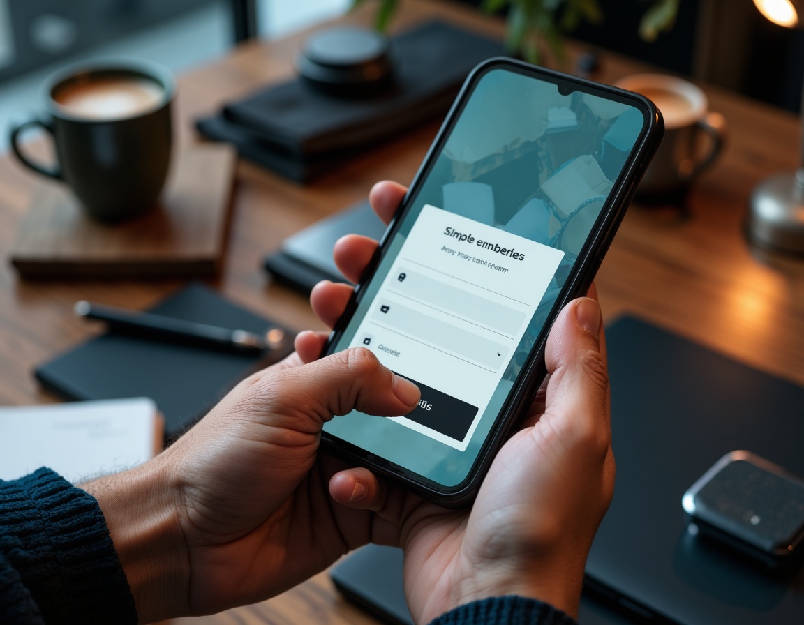 Filling in a website enquiry on a mobile device